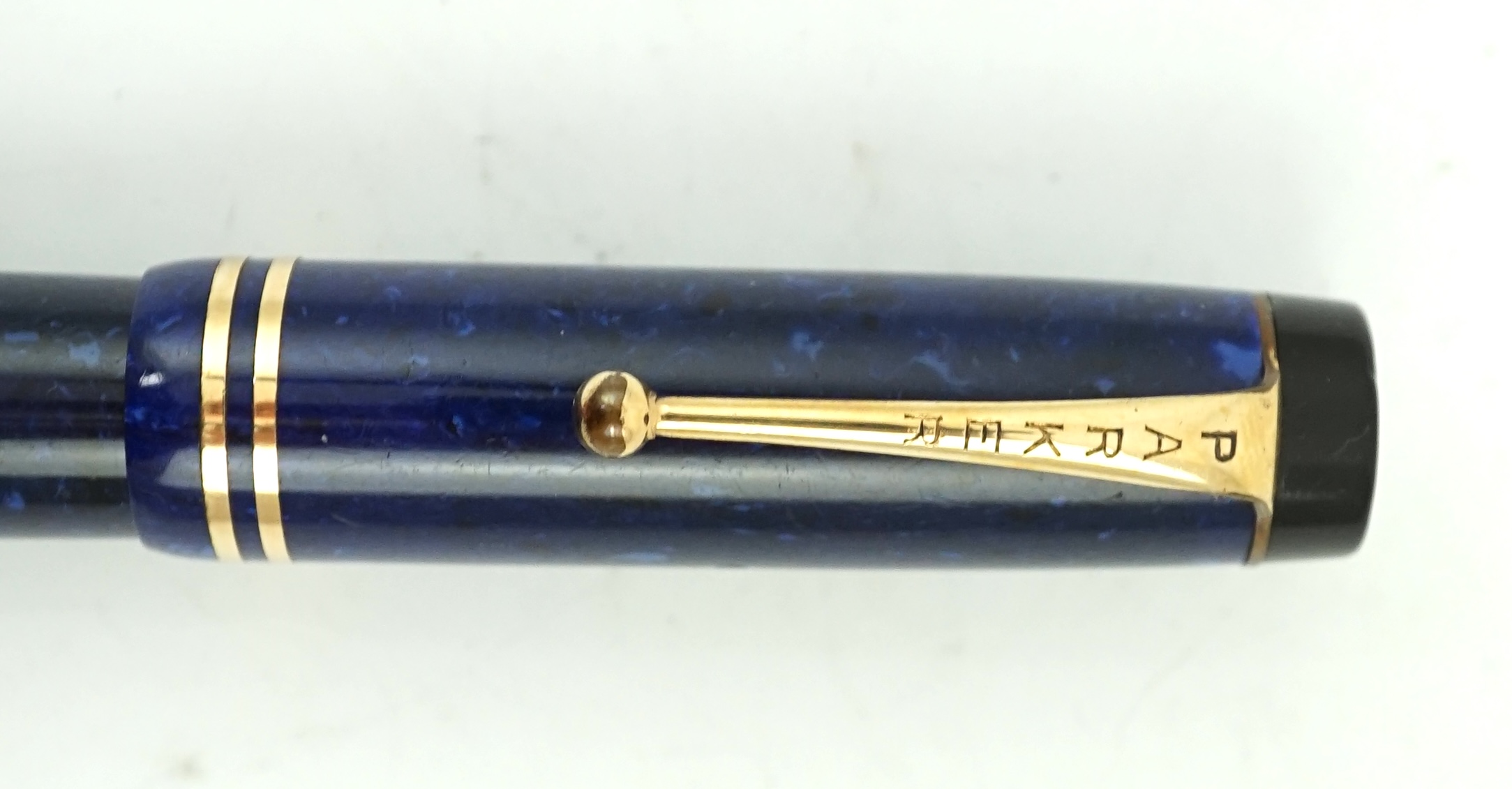 A Parker Senior Duofold in lapis blue